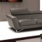 Sparta Mini Sectional Sofa in Dark Grey Full Leather by J&M