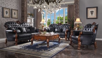 Dresden Sofa 58230 in Black PU by Acme w/Options [AMS-58230 Dresden]