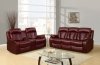 U97601 Motion Sofa in Burgundy PU by Global w/Options