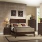 G4100 Brown Finish Modern 6Pc Bedroom Set w/Options