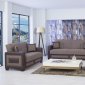 Elit Form Sofa Bed in Brown Fabric by Casamode w/Options