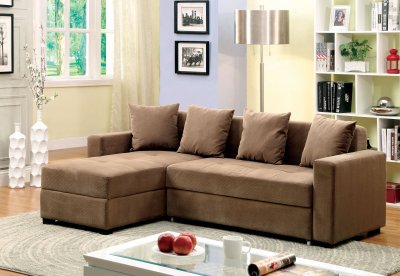 Murdo Sectional Sofa CM6323 in Brown Fabric