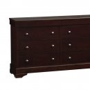 Dark Cappuccino Finish 6 Drawer Contemporary Dresser