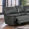 U1952 Power Motion Sectional Sofa - Charcoal Fabric by Global