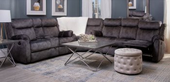 U7303C Motion Sectional Sofa in Granite by Global [GFSS-U7303C Granite]