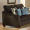 Chocolate Fabric Modern Living Room Sofa & Loveseat Set