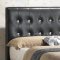 G2583 Upholstered Bed in Black Leatherette by Glory