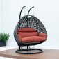 Wicker Hanging Double Egg Swing Chair ESCCH-57DOR by LeisureMod