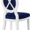 Lotus Dining Chair 747 Set of 2 Navy Velvet Fabric by Meridian