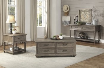 Cardano 3Pc Coffee & End Table Set 1689BR -Lt Brown- Homelegance [HECT-1689BR-Cardano]