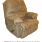 Camel Fabric Elegant Modern Rocker Recliner