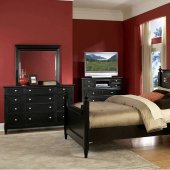 Black Finish Elegant Classic Bedroom w/Optional Items