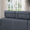 Patty Sectional Sofa w/Sleeper CM6514BL in Blue Gray Fabric