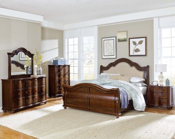 Davina Bedroom 1837 in Brown Cherry by Homelegance w/Options [HEBS-1837 Davina]