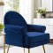 Revive Accent Chair in Navy Velvet Fabric by Modway