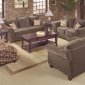 Dark Grey or Red Woven Chenille Contemporary Livng Room Sofa