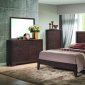 Corra Bedroom 5Pc Set in Dark Merlot by Global w/Options