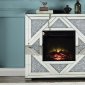 Noralie Electric Fireplace AC00515 in Mirrored by Acme