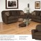 Council Chocolate Fabric Modern Sofa & Loveseat Set w/Options