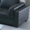 8167 Sectional Sofa Black Bonded Leather by American Eagle