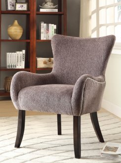 902504 Accent Chair Set of 2 in Grey Chenille Fabric by Coaster