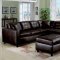 51320 Milano Sectional Sofa in Espresso Bonded Leather by Acme