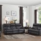 Resonance Recliner Sofa 9907DG in Dark Gray by Homelegance