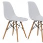 Dover Set of 4 Dining Chairs EP19W in White by LeisureMod