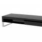 Black High Gloss Laquer Finish Modern Media Unit w/Metal Legs