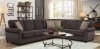 Kendrik Sectional Sofa 501450 in Chocolate Fabric by Coaster