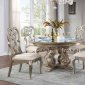 Esteban Dining Table 62210 in Champagne by Acme w/Options