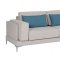 Cream Fabric Modern Sectional Sofa w/Metal Legs