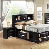 B2801 Bedroom in Black w/Optional Casegoods