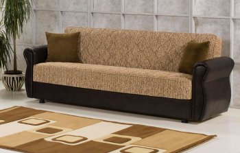 Legend Brown Chenille Modern Sofa Bed w/Optional Items [RNSB-Aida Legend Brown]