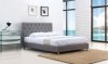 Miles II Bed in Gray Fabric by Casabianca