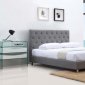 Miles II Bed in Gray Fabric by Casabianca