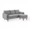 Revive Sectional Sofa in Light Gray Fabric by Modway