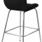 Paris Counter Stool 788 Set of 2 Black Velvet Fabric by Meridian