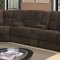 U201 Motion Sectional Sofa in Chocolate Fabric by Global