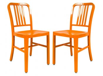 Alton Set of 4 Dining Chairs NA15OR in Orange by LeisureMod [LMDC-NA15OR-Alton Orange]