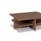 Brown Finish Modern Coffee Table w/Shelves