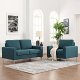 Allure Sofa & Chair Set in Blue Fabric by Modway w/Options