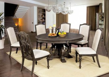 Arcadia Round Dining Table CM3150RT in Rustic Natural w/Options [FADS-CM3150RT-Arcadia]