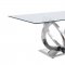 Finley Dining Table 68260 Clear Glass Top by Acme w/Options