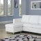 15068 Kemen Sectional in White Vinyl Sofa by Acme