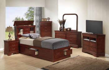 G3100B Jumbo Youth Bedroom by Glory Furniture in Cherry [GYKB-G3100B]