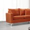 Naomi Sofa 633 in Cognac Velvet Fabric by Meridian w/Options