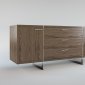 MD707 Greenwich Sideboard in Walnut by Modloft w/Steel Legs