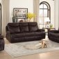 Verkin Recliner Sofa 8258 in Dark Brown by Homelegance w/Options