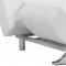 White Leatherette Modern Convertible Sofa Bed with Folding Arms
